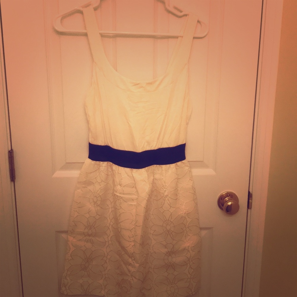 White and black dress
